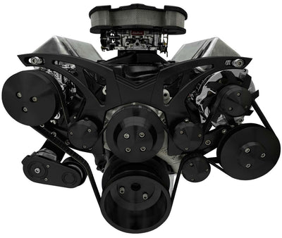429-460 BBF Style Track Serpentine Kit W/ AC Blk