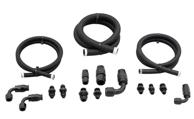 Kit de ligne tressée P/S, réservoir déporté, noir