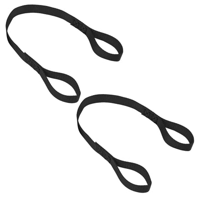 Sangle en boucle noire de 1 po x 18 po (paire)