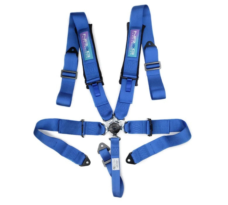 Harnais 5 points Camlock bleu avec coussinets SFI 16.1