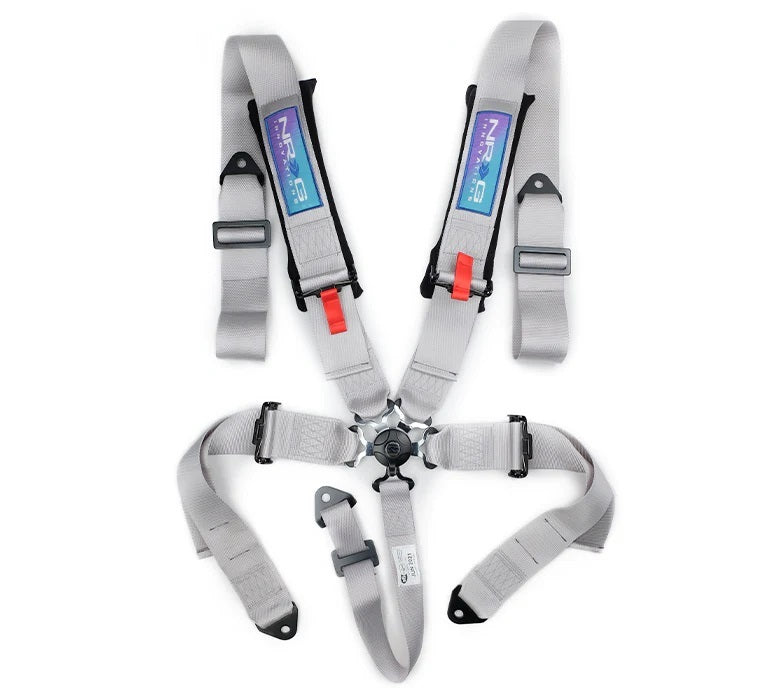 Harnais 5 points Camlock Argent avec coussinets SFI 16.1