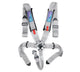 Harnais 5 points Camlock Argent avec coussinets SFI 16.1