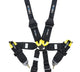Harnais 6 points Camlock Noir Hans FIA