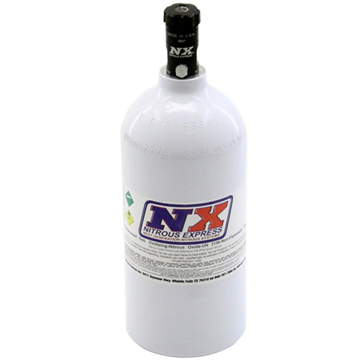 Bouteille de 2,5 LB de 4,38 po de diamètre avec valve de moto