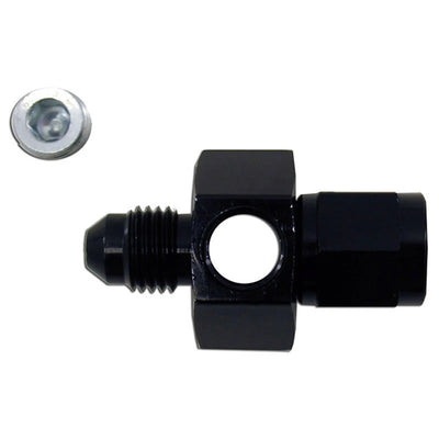 Raccord adaptateur de jauge pivotante 6AN - Noir