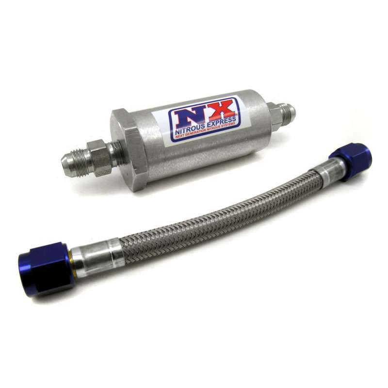 Filtre à protoxyde d'azote Pure-Flo 6AN avec tuyau flexible en acier inoxydable de 17,78 cm