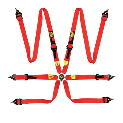 Premières 2 ceintures 6 points à clipser rouges