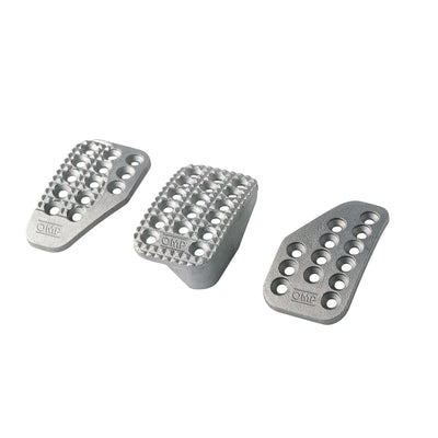Jeu de 3 pédales en aluminium sablé