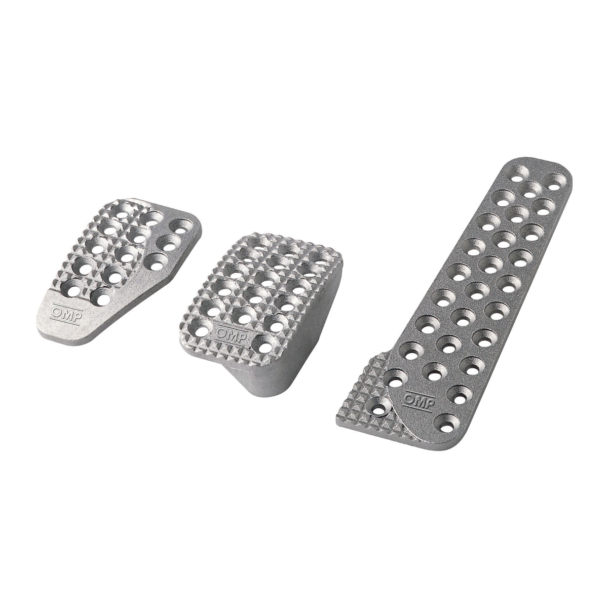 Ensemble de 3 pédales en aluminium sablé avec longue pédale d'accélérateur