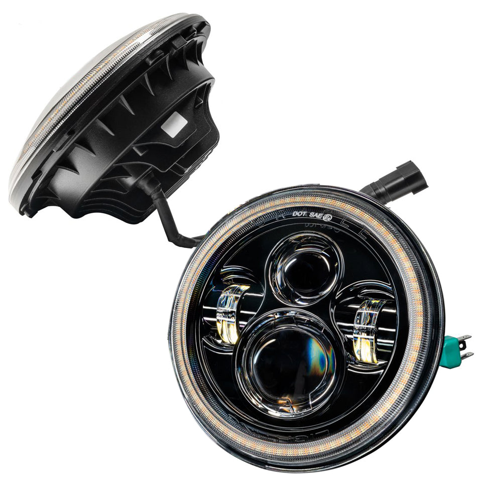 Phares LED avec halo pour Jeep JK 07-18