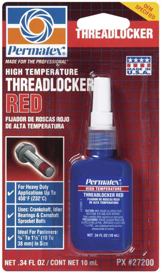 Frein-filet haute température 10 ml - Rouge