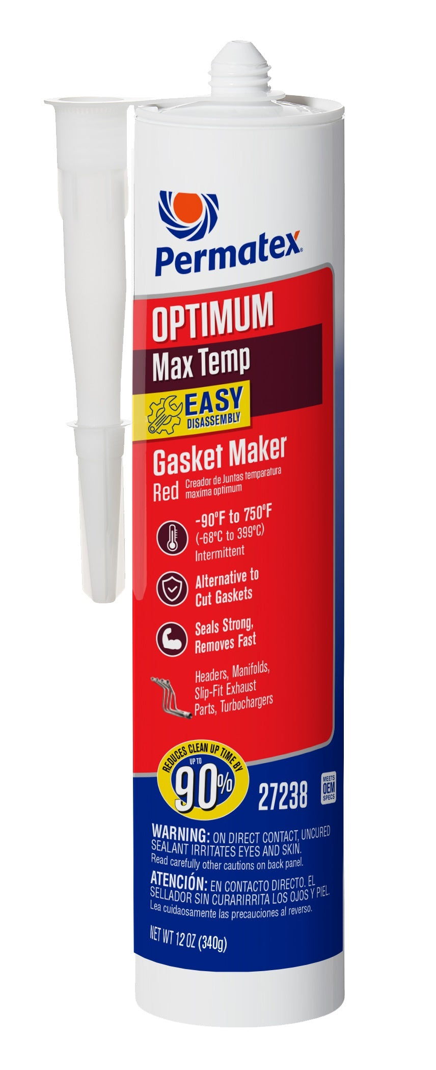 Cartouche de silicone RTV rouge Optimum 340 g