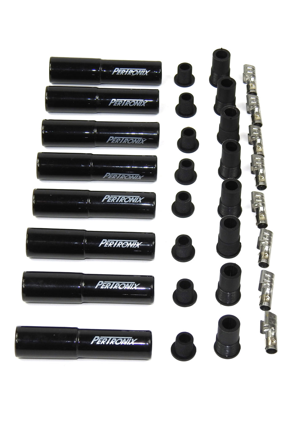 Kit de capuchons de bougies en céramique droits (8 pièces), noir