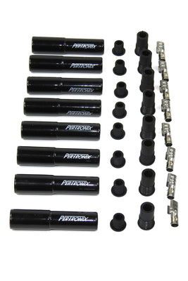 Kit de capuchons de bougies en céramique droits (8 pièces), noir