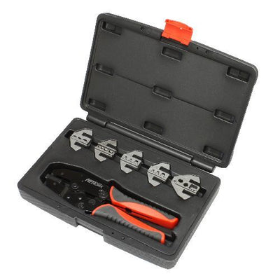 Kit d'outils à sertir à cliquet 6 pièces à changement rapide