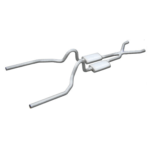 Système d'échappement V8 2,5 po avec raccord en X pour Mustang 64-70