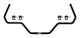 Sway Bar Kit Rear 1in 78-88 GM A/G Body
