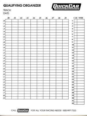 Feuilles d'organisateur de qualification (paquet de 50)