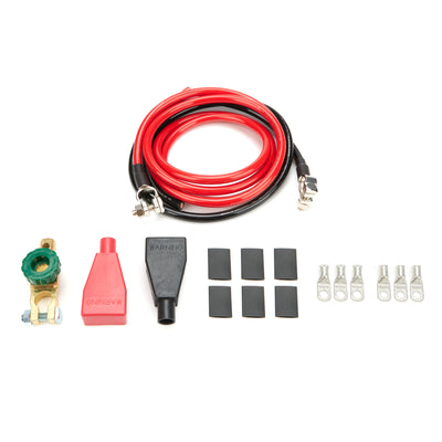 Kit de câbles de batterie 4 AWG 1,8 m rouge et 0,9 m noir