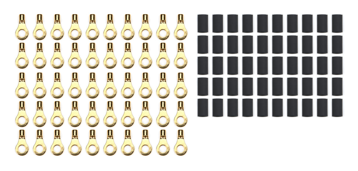 Cosse à œil 1/4 po 10-12 GA avec gaine thermorétractable