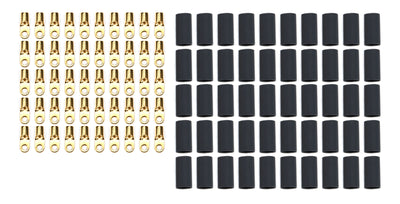 Cosse à œil n° 8, calibre 8 avec gaine thermorétractable, paquet de 50
