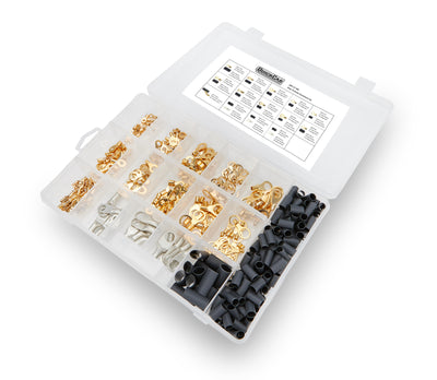 Assortiment de cosses à anneau avec boîtier