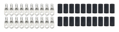 Cosses à œillets 6 Ga 1/4" avec gaine thermorétractable, paquet de 20