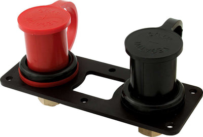Paire de bornes de charge de batterie avec support de fixation plat