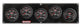 Tableau de bord Redline 4-1 Jauge de pression d'huile/température d'eau/température d'huile/pression de carburant avec compte-tours 2-5/8