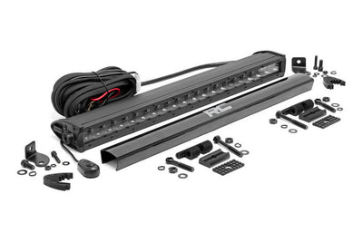 Barre lumineuse LED 20 pouces série noire | Simple rangée