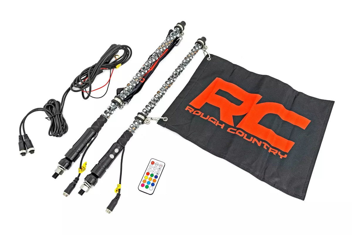 Kit fouet lumineux LED 2 pieds multicolore (paire)