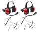 Casque Intercom sans fil Track Talk rouge - 2 unités