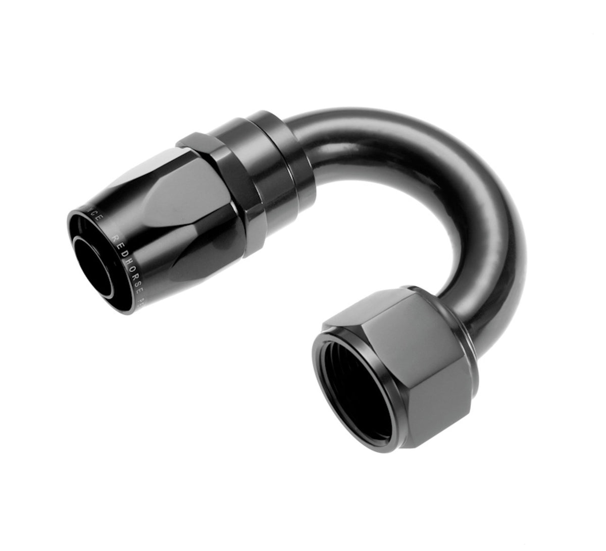 Raccords pivotants 4AN pour durite, noirs 180°