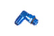 Raccord mâle AN 6 vers raccord mâle ORB 6 coudé à 90°, pivotant, bleu