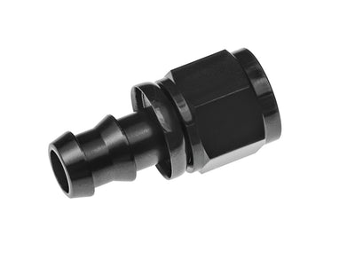 6AN Push Lock Hose End Str Black