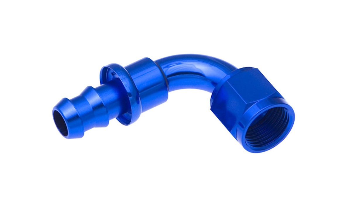 Raccord de tuyau Push-Lock 12AN – Bleu 90