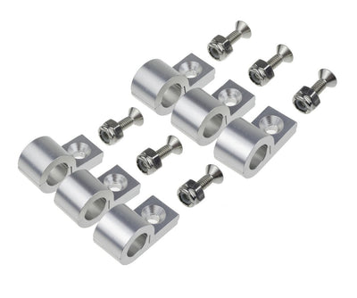 Colliers de serrage en aluminium poli de 5/16 po (6/paquet)