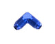6AN Male to 6AN Male 90Deg Flare Adapter BLU