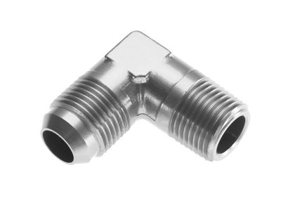 8AN 90Deg Male Adapter to 1/2in NPT Male Clear