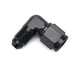 4AN male to 4AN Female Fitting  90-Deg  Black