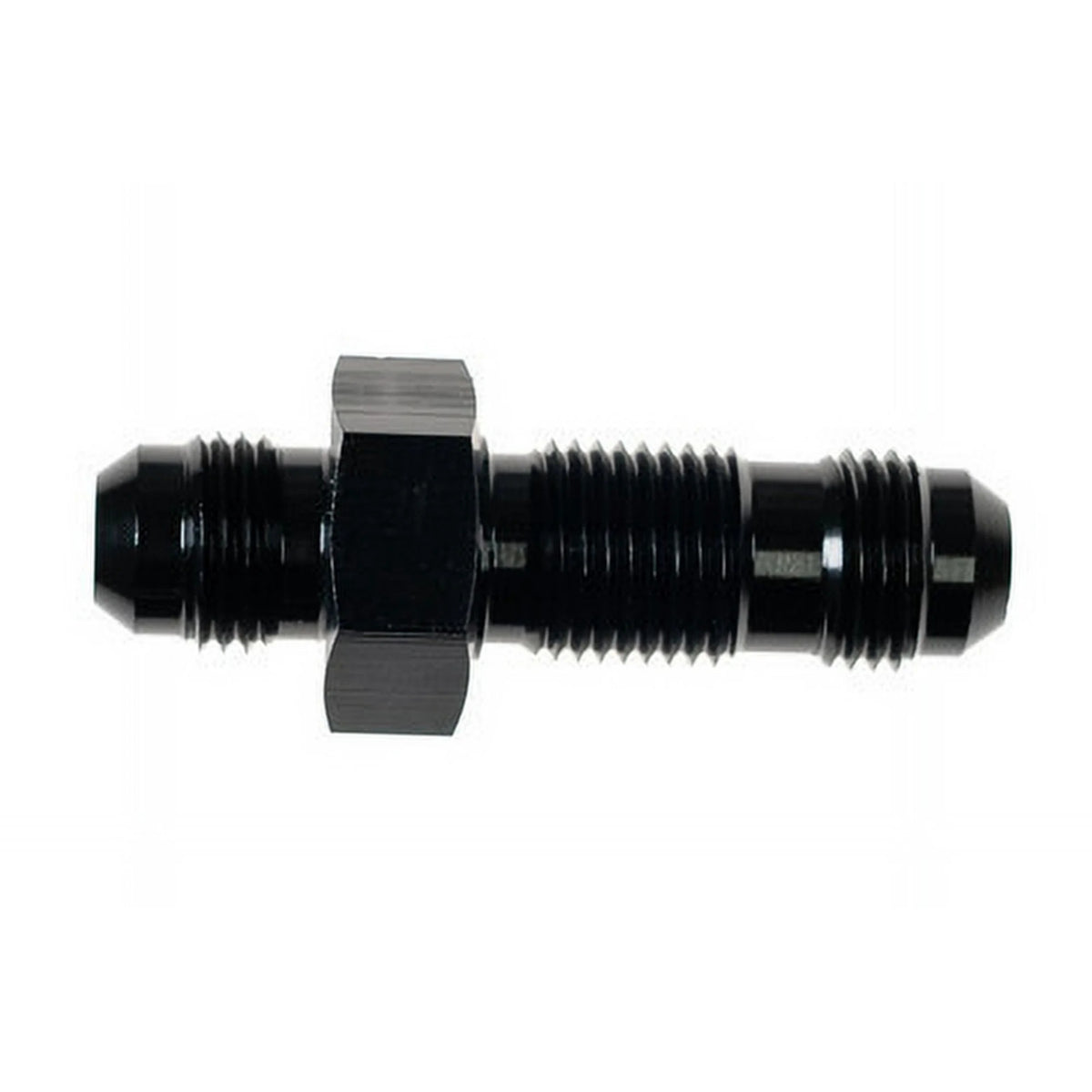 4AN Bulkhead Adapter Black Male Male Straight