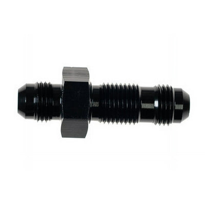 4AN Bulkhead Adapter Black Male Male Straight