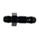 4AN Bulkhead Adapter Black Male Male Straight