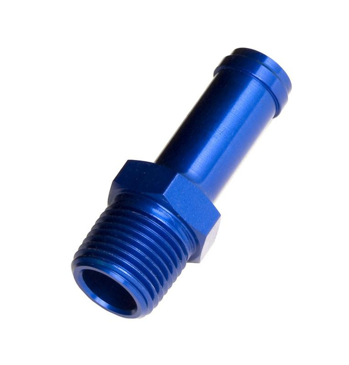 5/8in Hose to 1/2in NPT Male Straight Blue