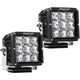 Paire de phares à LED 4x4in D-XL Pro Series, faisceau spot
