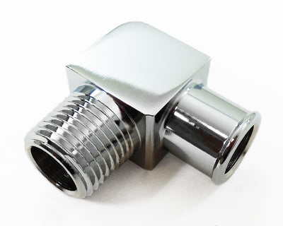 Raccord coudé alu 90° 3/4 X 1/2 po - Chrome