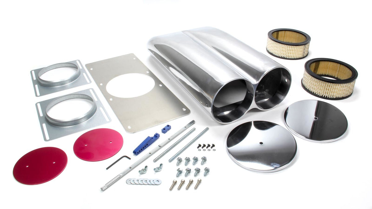 Prise d'air de capot en aluminium poli