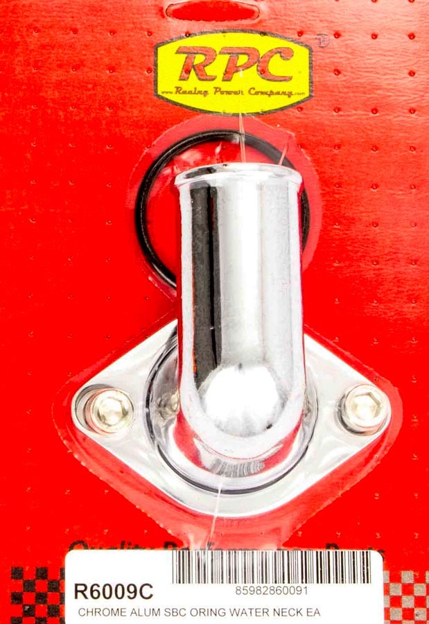 Collier d'eau chromé en aluminium à 90 degrés pour V8 Chevy 66-75
