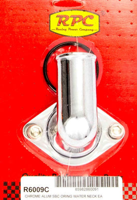 Collier d'eau chromé en aluminium à 90 degrés pour V8 Chevy 66-75
