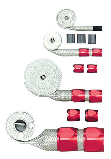Kit de manchons de tuyau tressé rouge